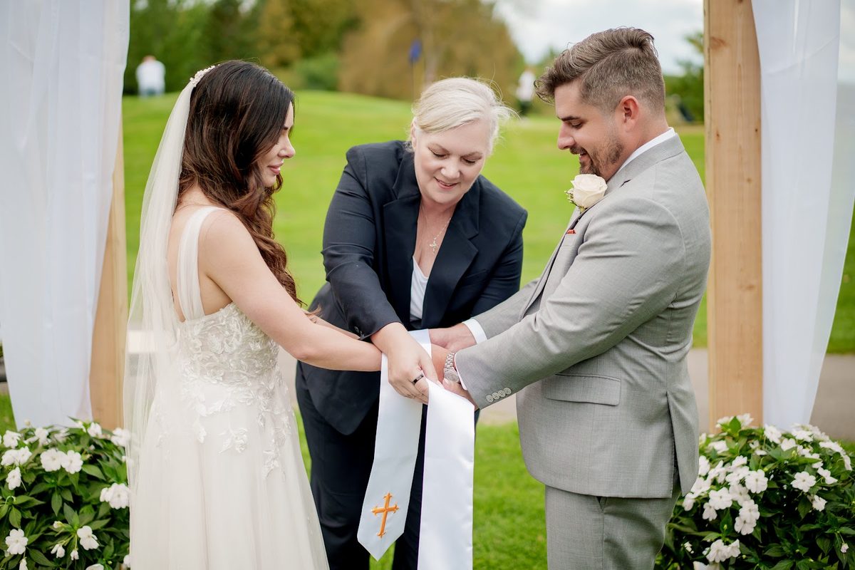 Outdoor wedding ceremony